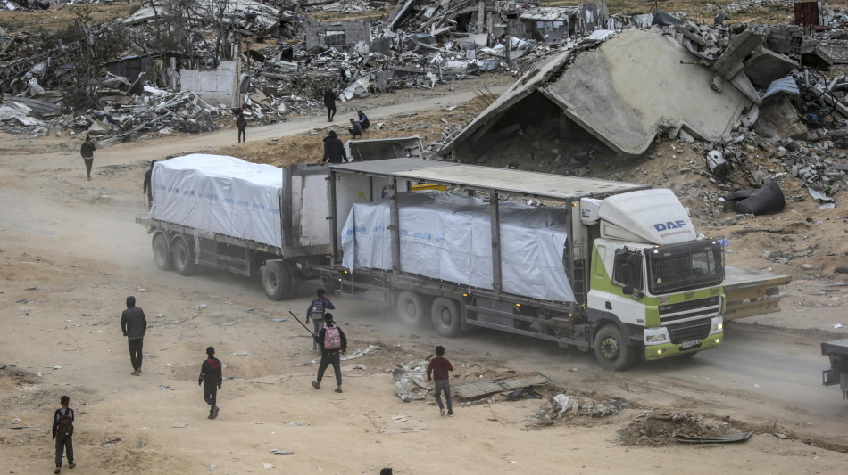 Onu, 'pi&ugrave; di 10.000 camion umanitari a Gaza da tregua'