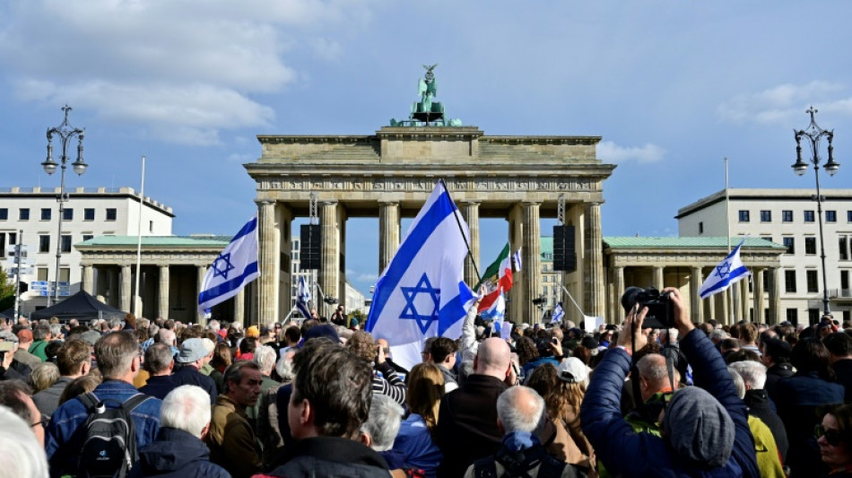 Germany vows to fight anti-Semitism as thousands hold pro-Israel rally