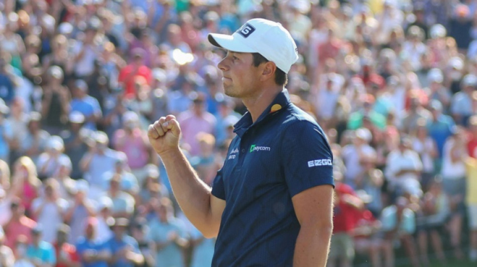 Hovland beats McCarthy in playoff to win PGA Memorial