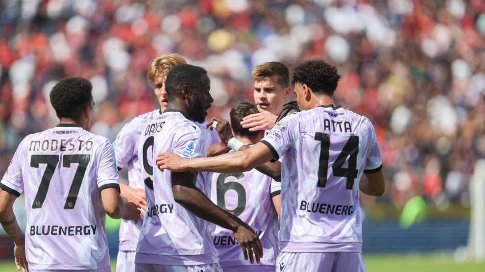  Il Cagliari cade in casa, fa festa l'Udinese 