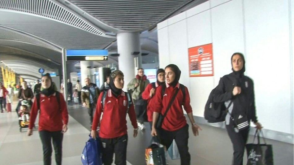  Iran women's football team arrive in Turkey on way home 
