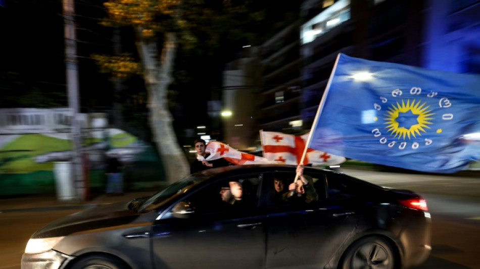 Georgiens pro-europäische Opposition weist "gefälschte" Wahlergebnisse zurück