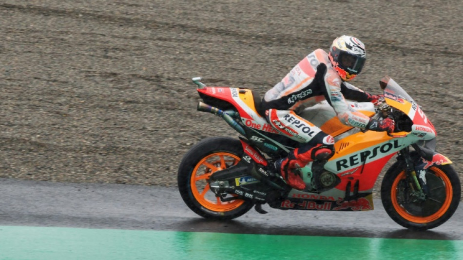 Marquez takes first pole in three years at storm-hit Japanese MotoGP