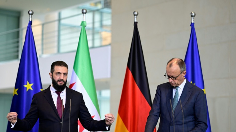 Germany's Merz pushes return of Syrians as he hosts leader Sharaa