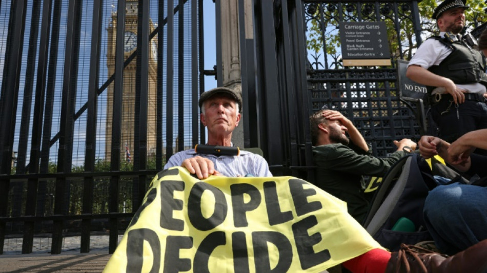 Royaume-Uni: des militants &eacute;cologistes se collent au si&egrave;ge du pr&eacute;sident du Parlement