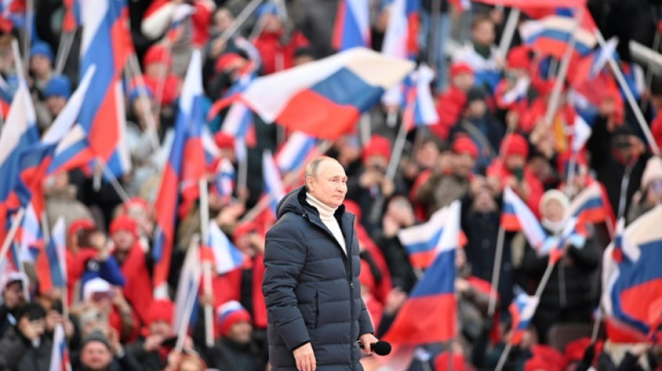 Moscow marks Crimea annexation with patriotic rally