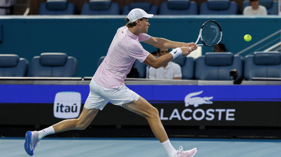  Sinner 'sono felice, ma non gioco per i record' 