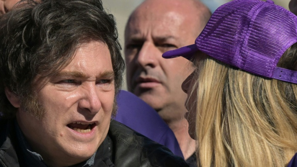 Milei culpa 'grupelho violento' por pedradas e nega corrup&ccedil;&atilde;o