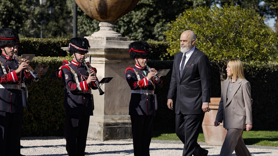 Meloni accoglie Rama al vertice intergovernativo Italia-Albania