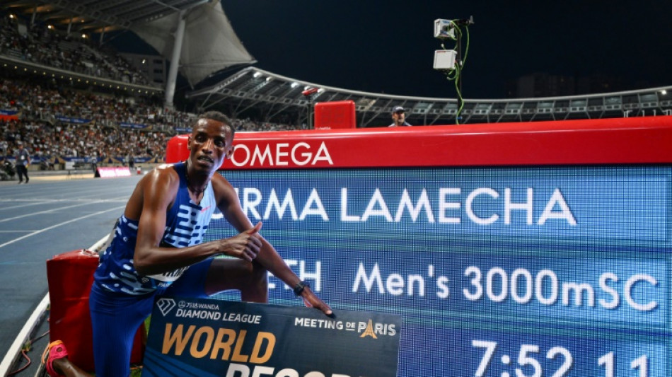 Ethiopia's Lamecha Girma sets new men's 3,000m steeplechase world record